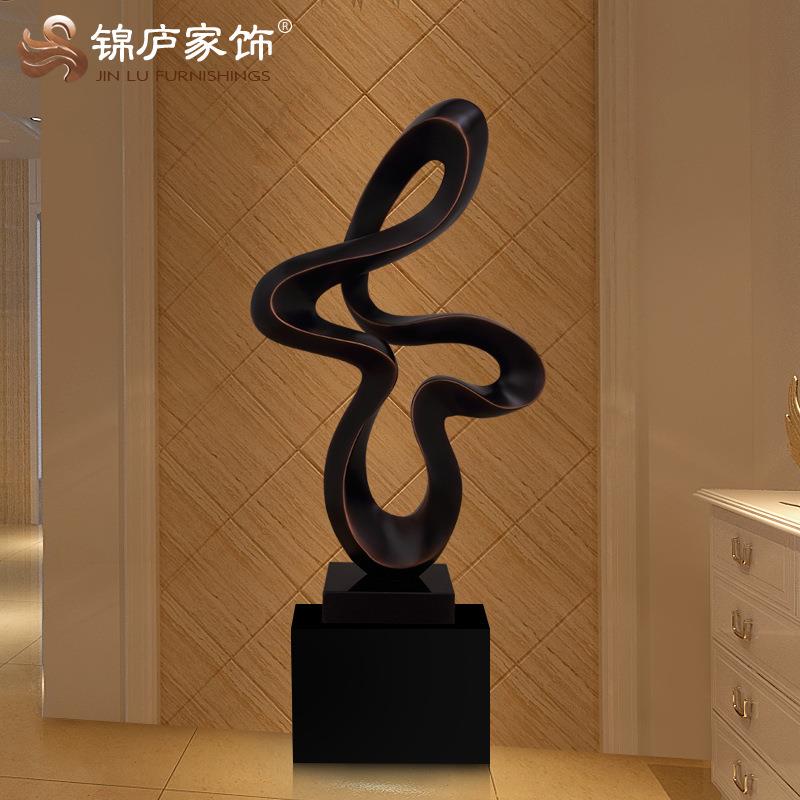 抽象雕塑落地摆件简约现代酒店客厅书房家居软装饰品工艺品摆设