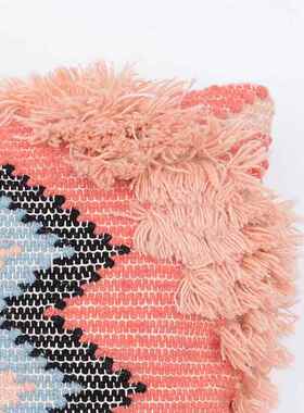 哥摩洛手风羊毛工织编流苏靠枕波TT-18西米亚高端酒店民宿软装饰