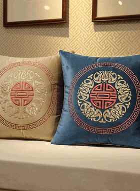 办公室垫床ltao1017头靠靠靠枕套中抱枕沙发式背垫不含中国风芯大