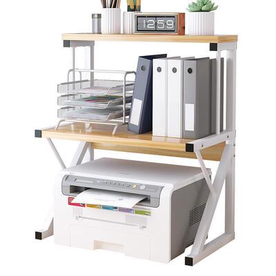 打印机架子三层纳多功能桌面上复印理机置物架免打打孔双LWM层收