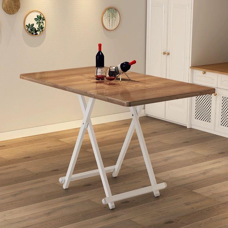 家用折叠桌子出租房吃饭简易餐桌户外便携摆摊免安装折叠桌方桌子