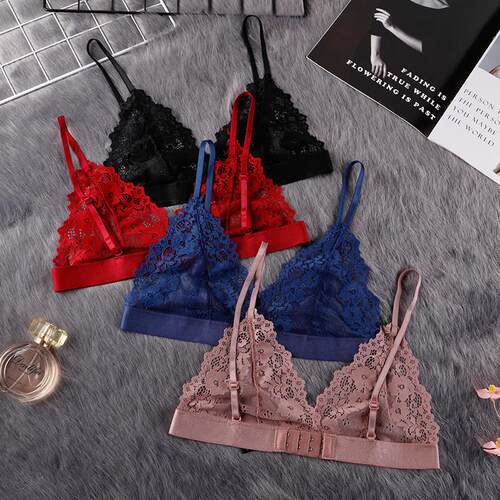 1 Pcs Sexy Bra For Woman Lace Thin Underwear Female Transpar