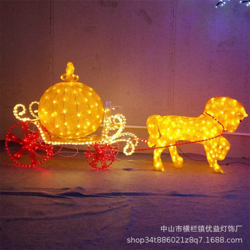 LED马拉车造型灯滴胶动物商场公园装饰工程亮化圣诞节日景观灯