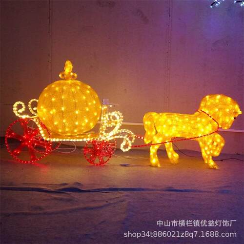LED马拉车造型灯滴胶动物商场公园装饰工程亮化圣诞节日景观灯