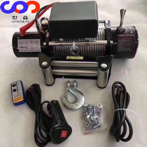 冬季越野自救绞车|3吨车载12V24V大拉力救援绞盘|自助拉车可遥控