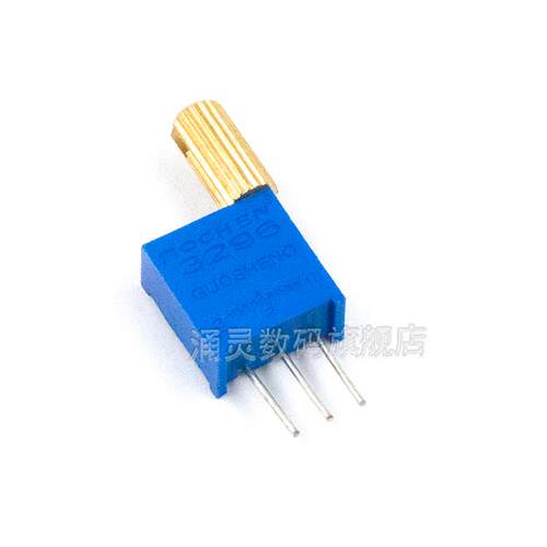 金属长柄3296W 精密多圈电位器1K/2K/5K/10K直插手调微型可调电阻