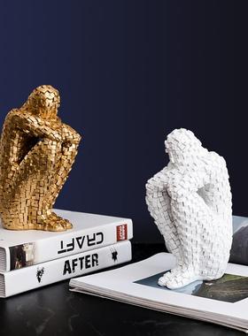 2025新款玄关摆件氛围感摆件轻奢简约书房人物样板房客厅办公室电