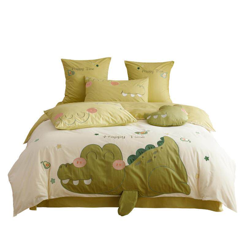 A类儿童水洗棉四件套纯棉全棉2025新款床单床笠款四季通用三件套