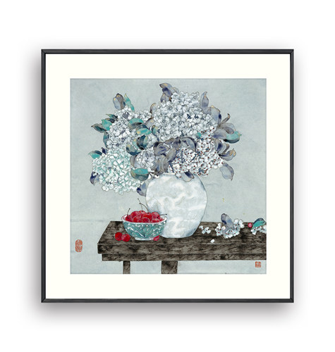 花青调2-限量版画装饰画新中式中古风茶室书房斗柜客厅沙发挂画