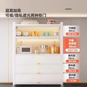 厨房收纳柜餐边柜橱柜储物柜落地多层微波炉家用带门多功能置物架