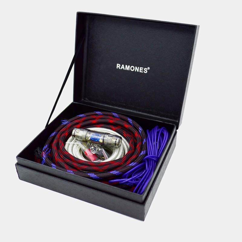 汽车音频8Ga功率放大器扬声器音频信号电缆低音炮纯铜电源线发热