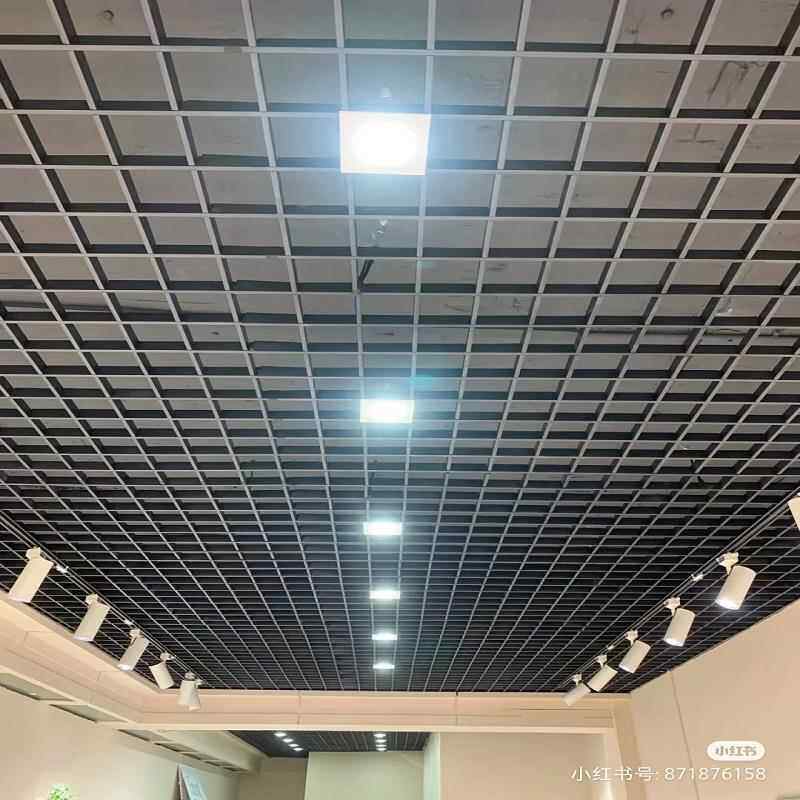 铁铝格栅悬吊式天花板简易装饰材料自装格子洗车店天花网方格塑料