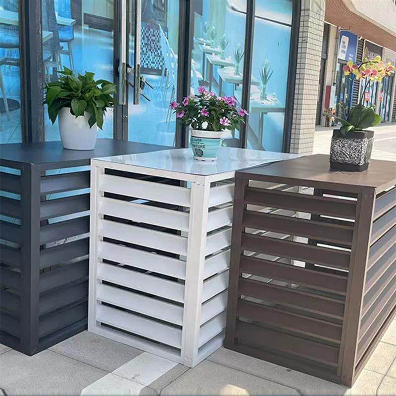 锌钢空调外机罩保护罩室外通风防雨防晒装饰遮挡百叶窗格栅厂家