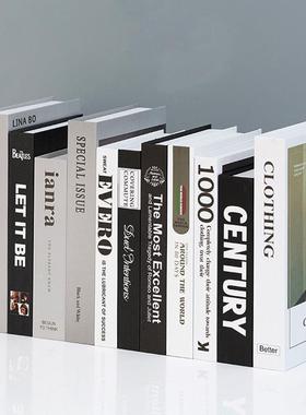 简约现代假书装饰品摆件摄影道具书模型客厅办公室书柜创意仿真书