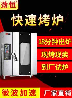 劲恒电热快速烤鸭炉智能自动热风烧鸭炉燃气烧鹅炉商用旋转烤鸡炉