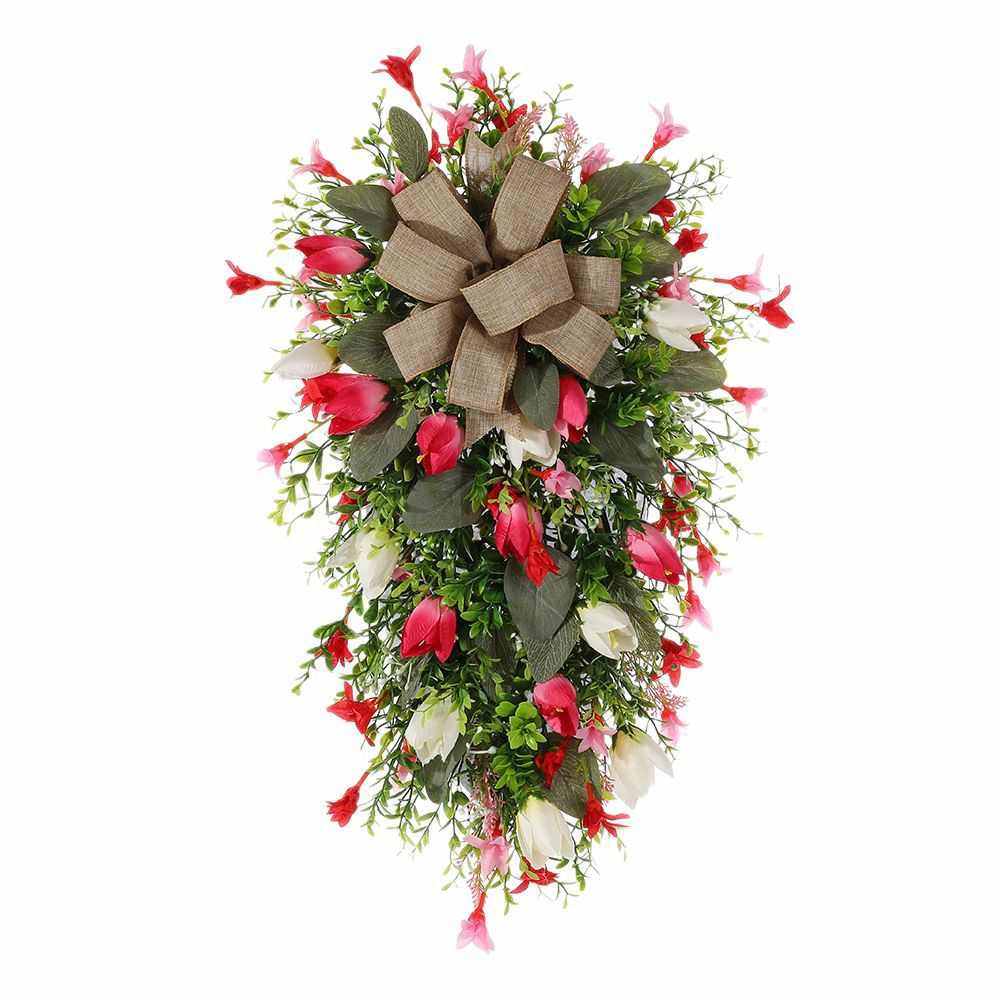 圣诞节装饰品 圣诞花环藤条门帘挂件家居led发光楼梯倒挂装饰门挂,鲜花速递/花卉仿真/绿植园艺,仿真绿植,淘宝优惠券,粉丝福利购,淘宝优惠卷