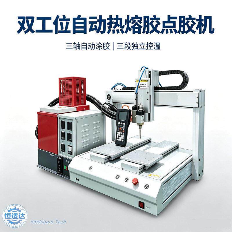 双工位热熔胶点胶机涂胶画胶打胶机喷胶机礼品盒包装盒喷涂胶机