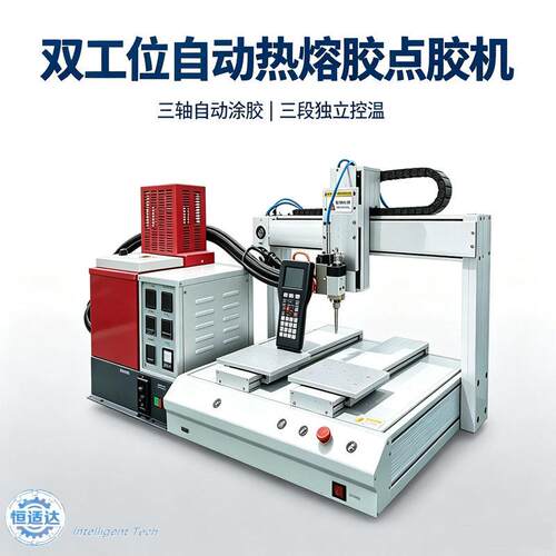 双工位热熔胶点胶机涂胶画胶打胶机喷胶机礼品盒包装盒喷涂胶机