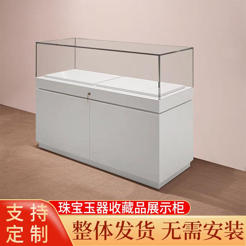 定制珠宝钢化玻璃展示柜博物馆文物防尘展台商场专卖店样品陈列柜