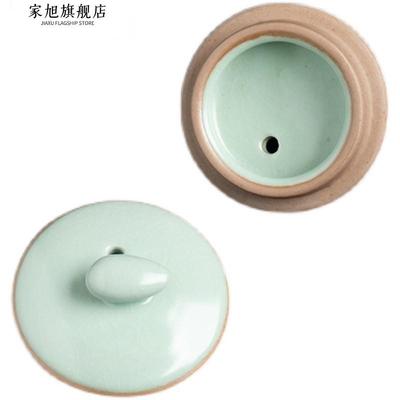 1个装单卖汝窑哥窑茶壶盖开片可养青花瓷白陶瓷茶壶盖子茶具配件
