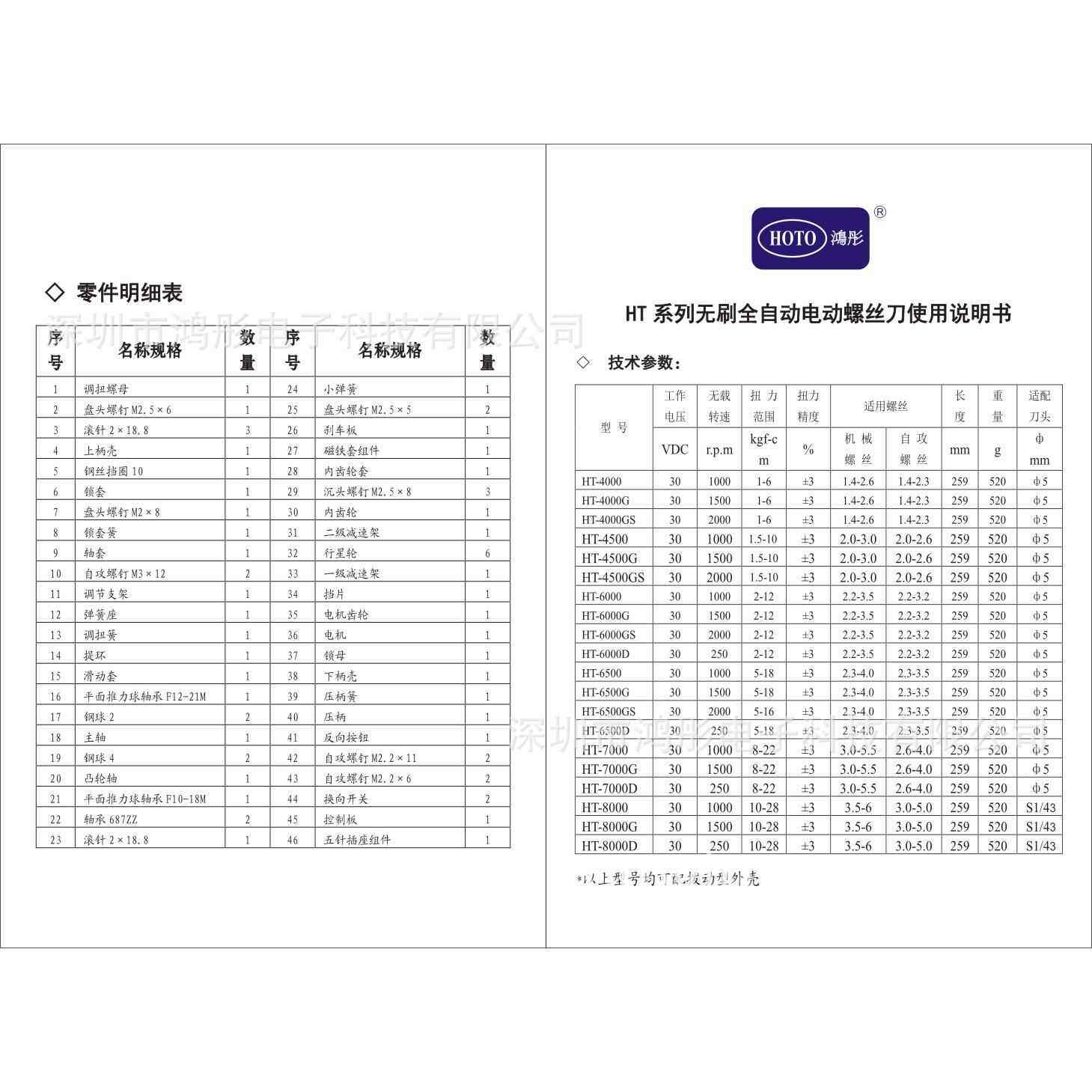 厂家直销 鸿彤智能无刷电批/ 整机保修二年 精密型无刷电动起子