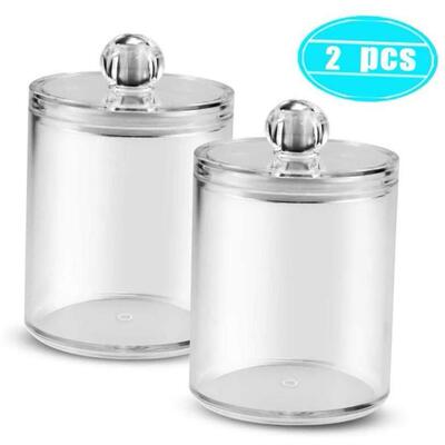Swab Cotton Pad Jewelry Round Plastic Box Storage Container