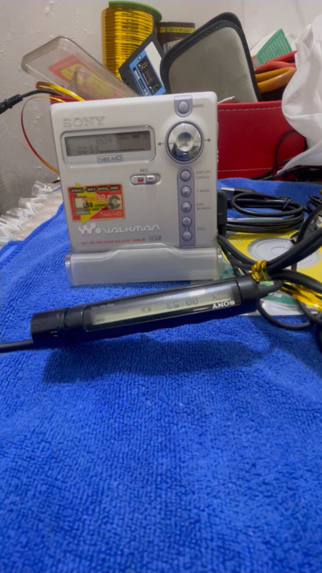 소니 MD 워크맨 MZ-N707 리퍼급 최상 컨디션 풀세트 (개인 1인 소유) 1