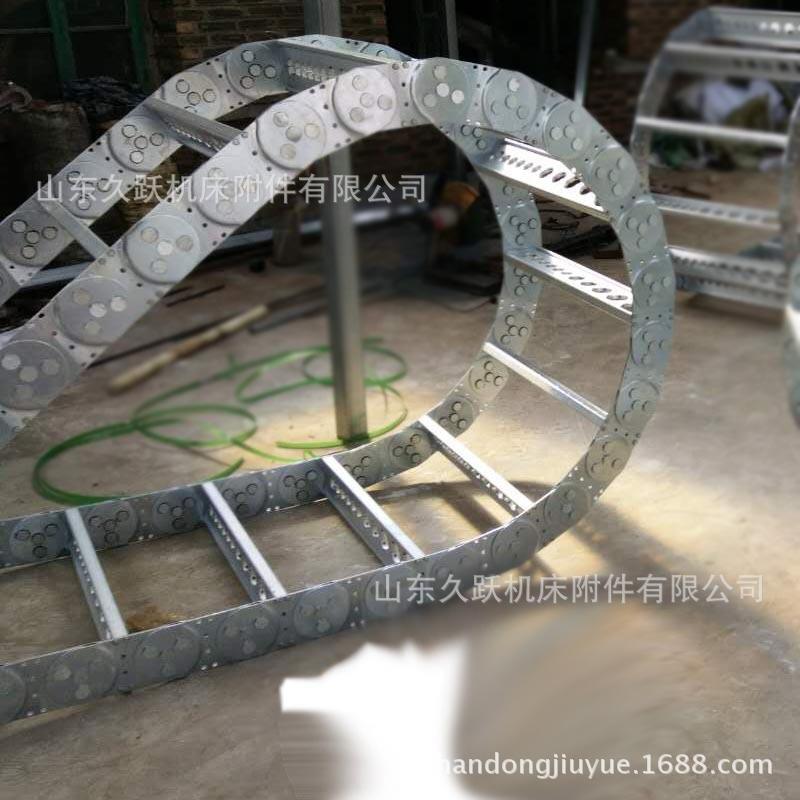 厂家低价供应 钢铝穿线拖链 金属拖链 桥式全封闭 钢制拖链轻量