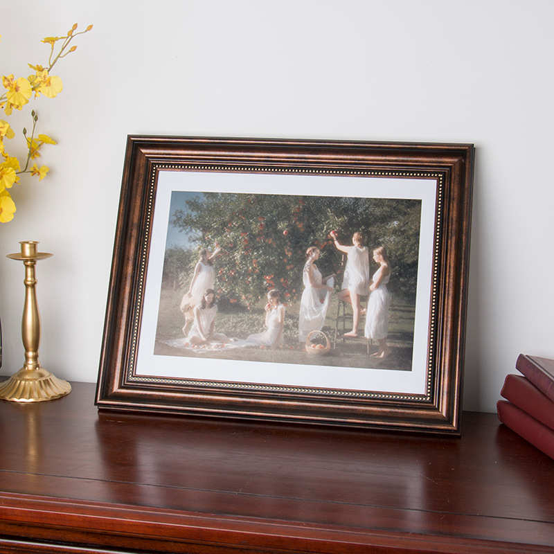 大画框美式挂墙相框20寸16寸18寸4开8Ka4 A3装裱任意尺寸制作