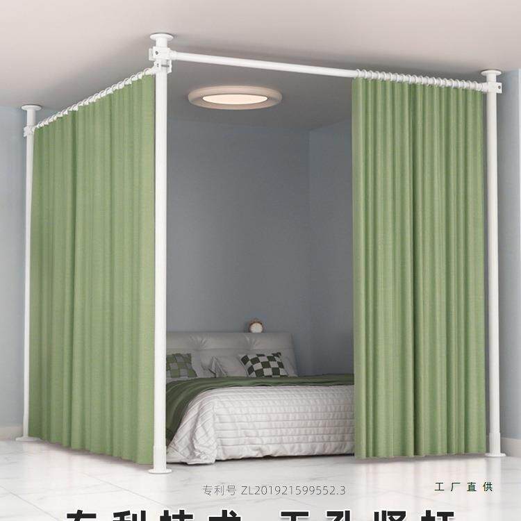 新型简易房间隔断客厅屏风假墙神器悬挂遮挡帘顶天立地卧室隔断帘