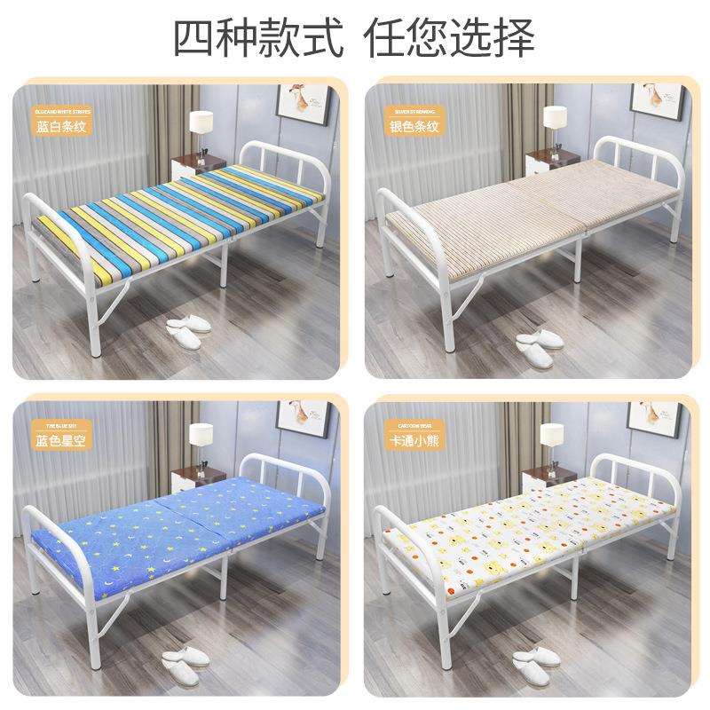 简易折叠床金属硬板床出租屋经济型铁艺单人床午休木板家用陪护床