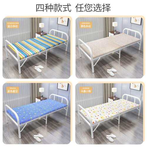 简易折叠床金属硬板床出租屋经济型铁艺单人床午休木板家用陪护床