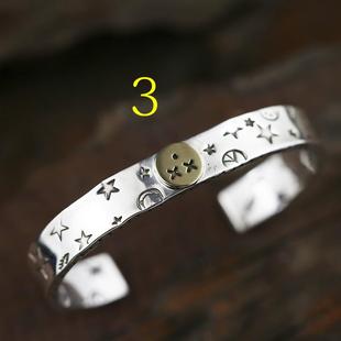 涂鸦手镯个性 高档牛精工 俏皮笑脸 jaapn2钝5银 amp笑脸手镯amp
