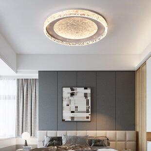 意式 极简主灯卧室灯具 吸顶灯现代简约顶灯高级感冰裂纹房间意式