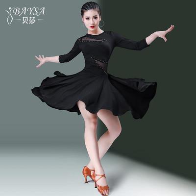 新款贝萨拉子丁舞表成演谊比赛练习服年女春夏新款恰恰交舞服