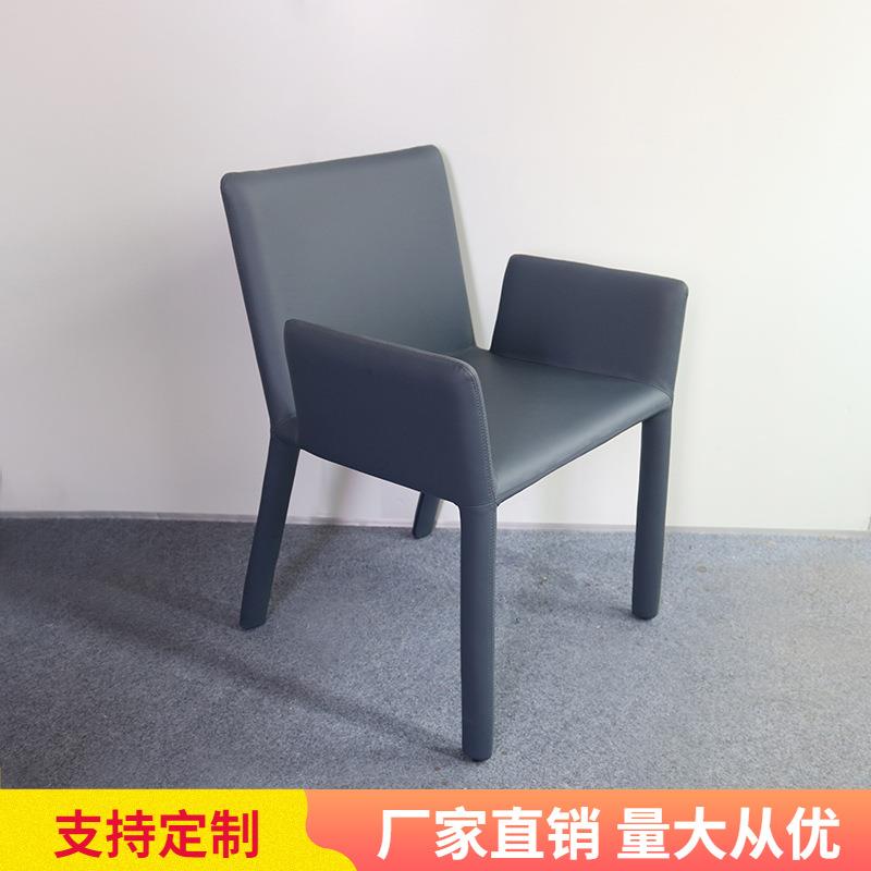北欧风餐椅简约靠背椅洽谈美甲椅子家用餐厅北欧凳子高弹轻奢风