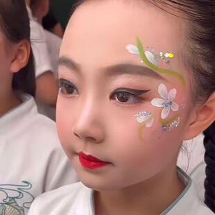 儿童额头眉心贴花钿额贴国风汉服2025新款可洗转印贴纸脸贴