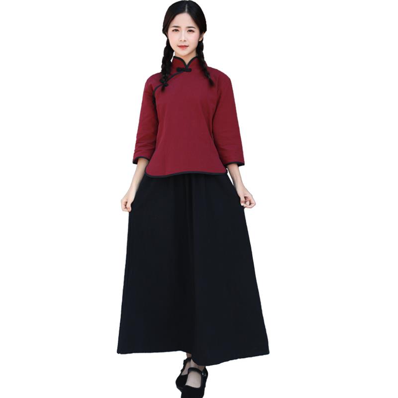 正品民学国风装装成人朗诵生五四青年装毕业班校服中山女装舞台演