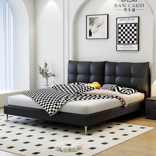 白黑靠约风软包床头靠大背床头罩榻垫榻米新aF5TCMx8款可拆洗可