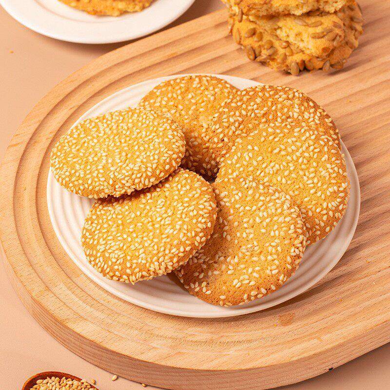 速发现货采购产品桃子饼干整盒,芝麻花生瓜子,老式酥饼,早餐点