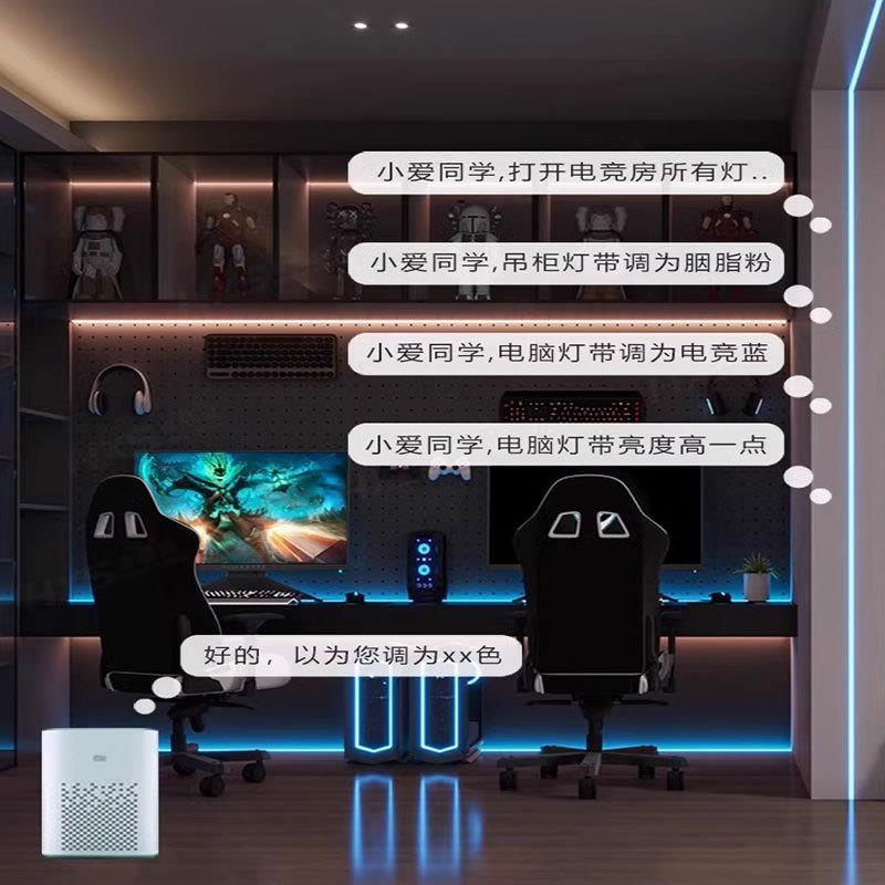 RGB灯带氛围灯智能cob灯带七彩渐变色霓虹无极调光自动可变色