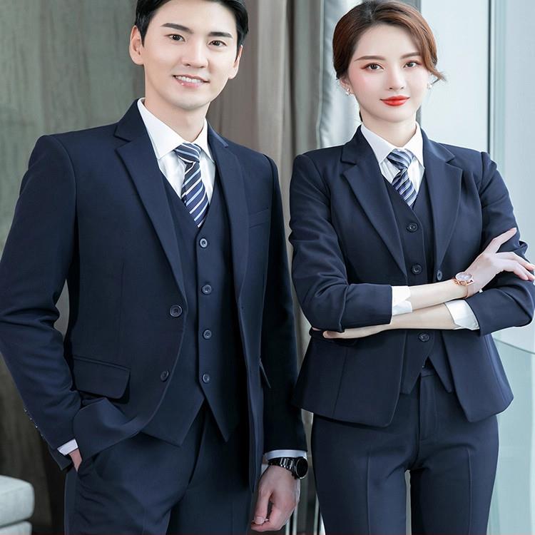 职业套装女商务装西装移动银行气质酒店工作服面试正装工装西服男