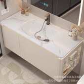 岩橡木台热吊浴室卫生间盆弯现代柜一体板组合洗手洗漱洗脸简约柜