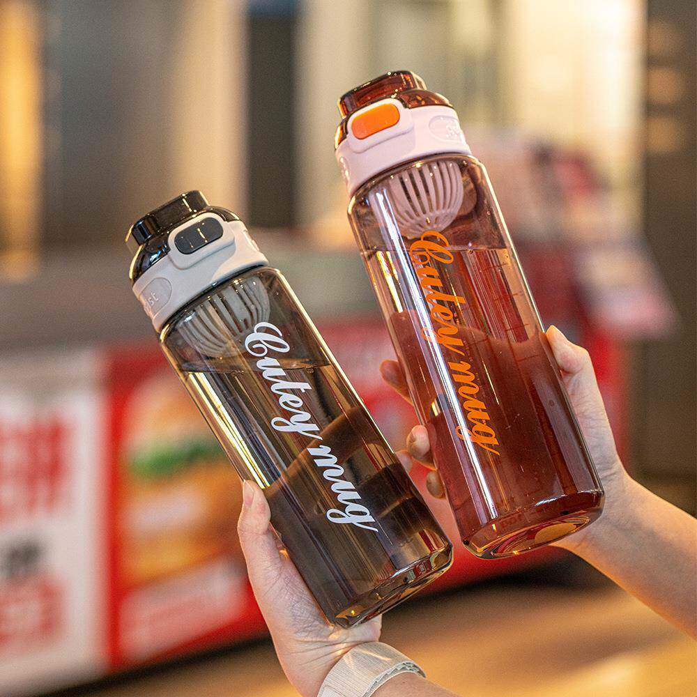 夏季简约可爱随手杯男女生个性户外运动健身便携太空杯大容量水杯