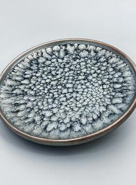 建盏百花壶承功夫茶具杯垫盏托 托点茶托 托陶瓷杯托 托干泡台手