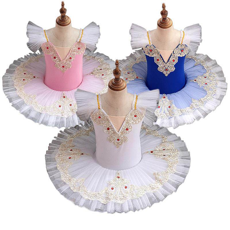 芭蕾舞裙儿童蓬蓬裙舞蹈裙纱裙t裙女童表演服校园演出服定制