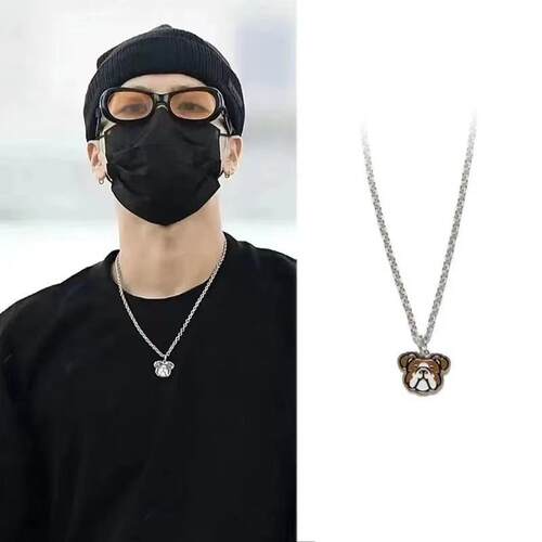 王嘉尔同款狗狗项链恶犬human made小众设计潮牌日潮情侣嘻哈时尚