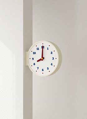 0时尚极简钟挂钟客TSC1-1厅225新款复表古时钟转时角双面挂钟挂钟