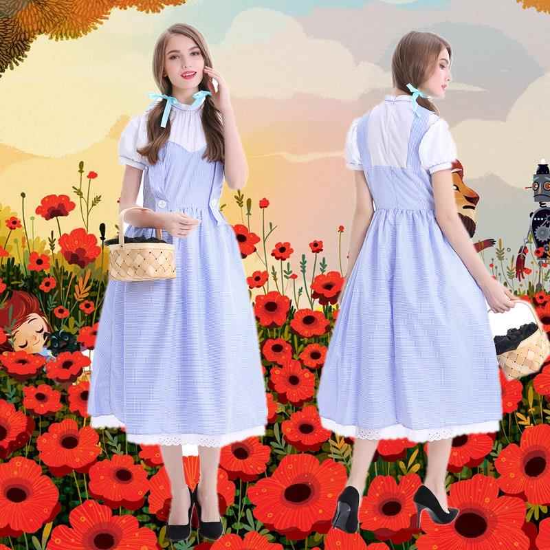 绿野仙踪成人女桃乐茜cos多萝西服万圣节桃乐丝角色扮演出服装