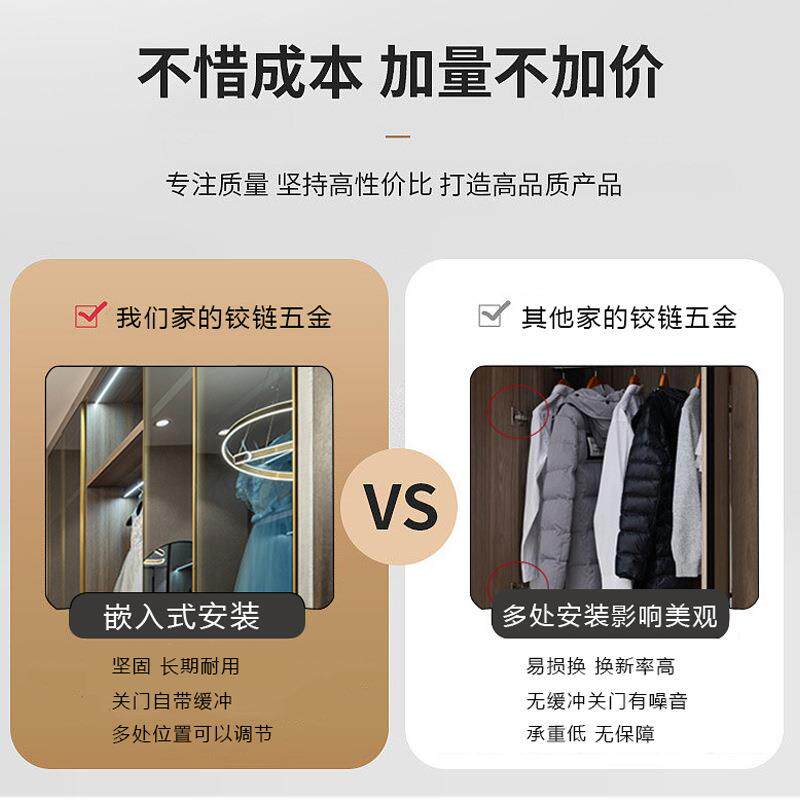 隐藏式天地调铰链铝框门NZZ门衣柜木无框玻璃页门可节合横梁五金